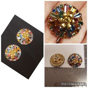 J. Crew Multi Color Crystal Earrings